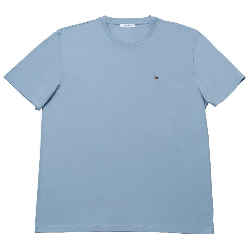 آزرز تيشيرت رقبة مستديرة انترلوك قطن مُعالج (مارسرايزد)