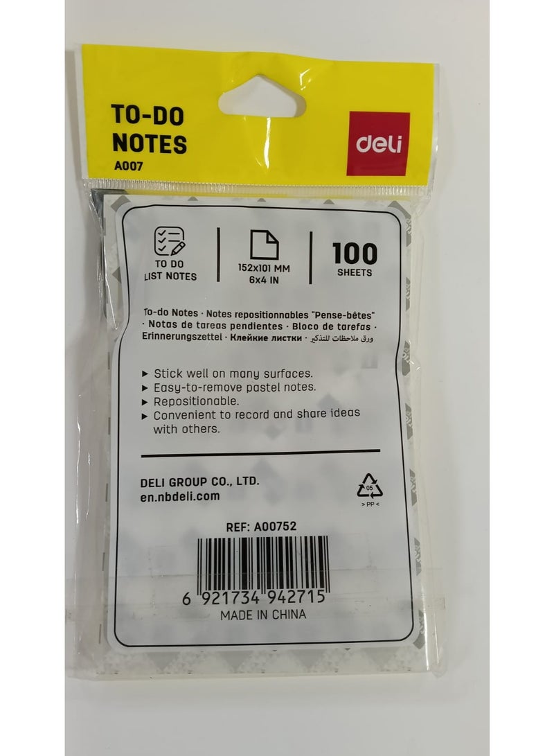 ديلي ملاحظات لاصقة من ديلي A007، مسطرة، 6 × 4 بوصة - Image 2