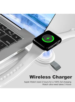 HY Watch Charger for Apple Watch Series Magnetic Wireless Compact Portable USB Fast Charger Compatible with iWatch 8 7 6 5 4 3 2(White)  - Image 3