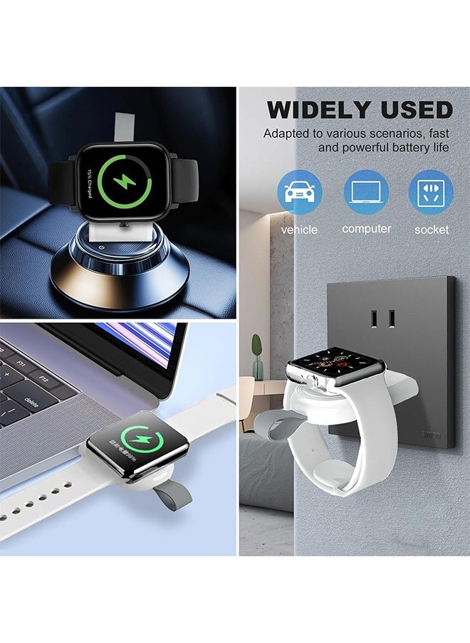 Watch Charger for Apple Watch Series Magnetic Wireless Compact Portable USB Fast Charger Compatible with iWatch 8 7 6 5 4 3 2(White)