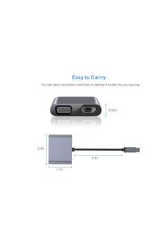 Generic USB C to VGA HDMI Adapter, 4 in 1 Type C to 4K HDMI/VGA/USB 3.0/USB C PD Charging Multiport Hub Adapter Compatible with Macbook Pro/Air,Nintendo,Dell,HP,Samsung S8/S9,Huawei P30  - Image 4