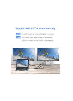 Generic USB C to VGA HDMI Adapter, 4 in 1 Type C to 4K HDMI/VGA/USB 3.0/USB C PD Charging Multiport Hub Adapter Compatible with Macbook Pro/Air,Nintendo,Dell,HP,Samsung S8/S9,Huawei P30  - Image 3
