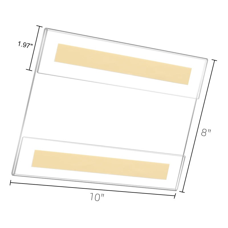 Ludery 8x10 Acrylic Picture Frames Set of 6, Clear Photo Frame for Wall with Tape, Clear Picture Photo Frames 8x10 for Home, School, Office - Horizontal - Image 2