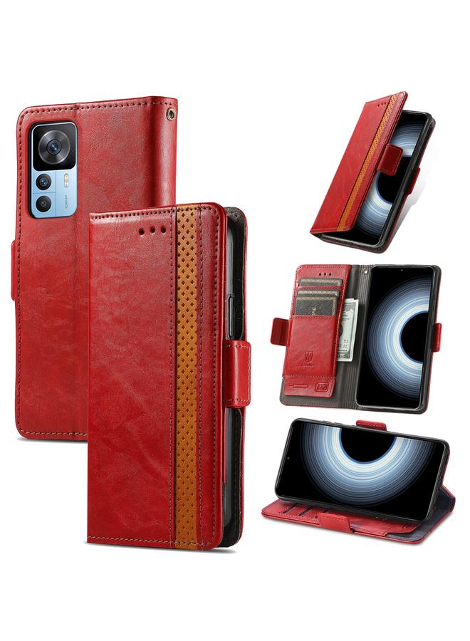 The Bros Case For Xiaomi Redmi K50 Ultra CaseNeo Splicing Dual Magnetic Buckle Leather Phone Case