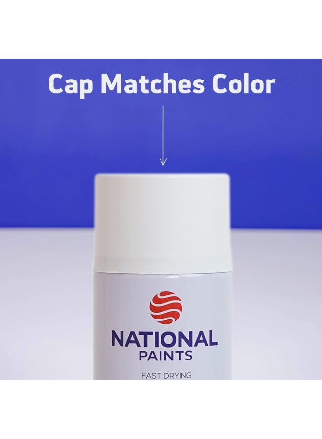 National Paints Fast Drying Acrylic Spray Paint, Premium Multi Surface Paint, Durable Finish, Easy to Use -  White 800 -400ML - Image 3