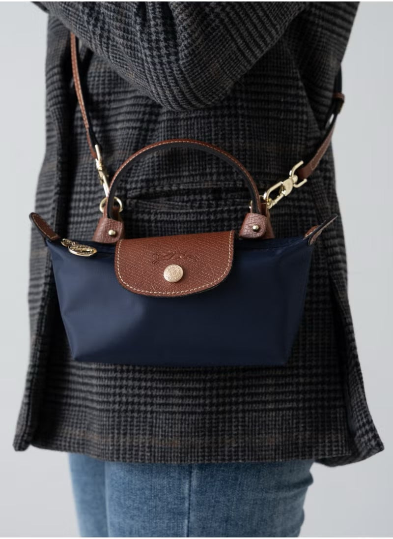 Longchamp Women's Classic Fashion Versatile Mini Makeup Bag Handbag Shoulder Bag Handheld Small Bag Classic navy blue  - Image 2