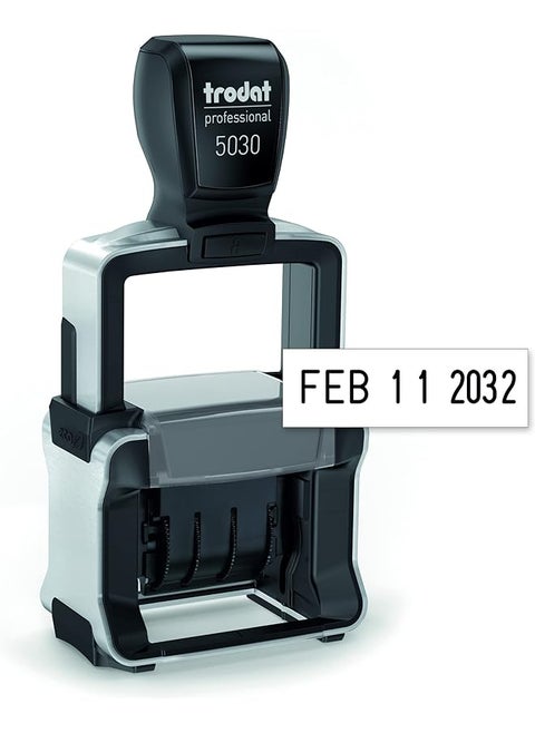 5030 Professional 4.0 ختم التاريخ فقط بالحبر الذاتي مقاس الانطباع 1 5 8 بوصة × 3 8 بوصة أسود