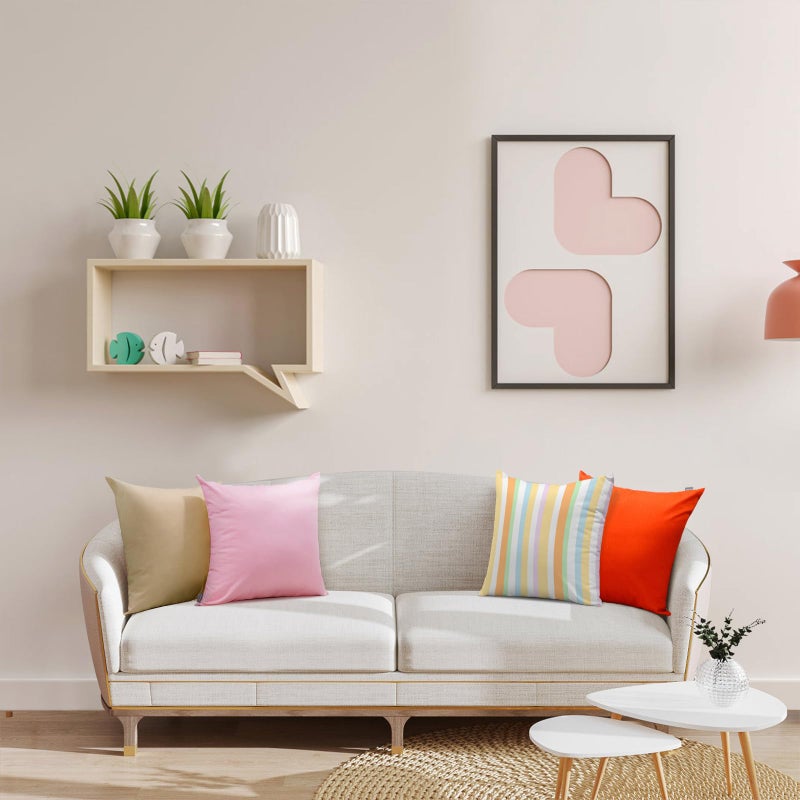 Thmyo 2 Pack 100% Cotton Solid Decorative Square Throw Pillow Covers DIY Throw Pillowcase Blank Sublimation Pillow Cases Bulk Heat Transfer Pillow Covers Pink Cushion Covers(18x18 inch/45x45cm Pink) - Image 3