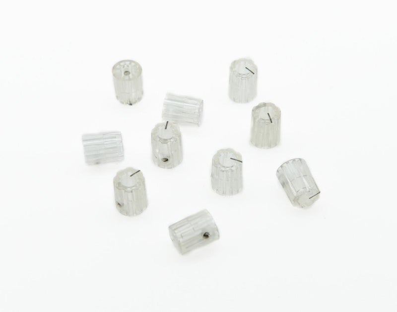 KAISH 10pcs Clear Guitar Scalloped Edge Amplifier Knob Transparent Cylinder Effect Pedal Knobs - Image 5