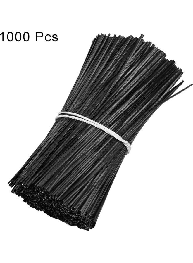 إسكدنيا مجموعة أربطة مرنة للنباتات مكونة من 1000 قطعة أسود