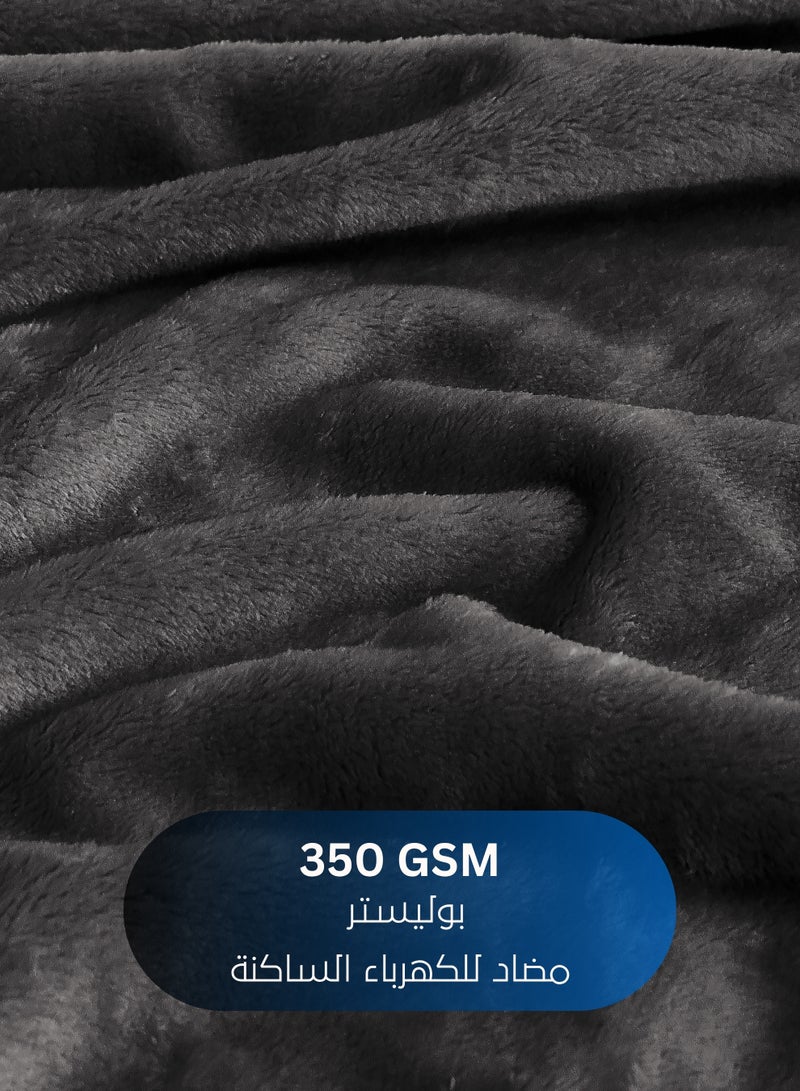 Master Home Textile Lightweight Velvet Blanket, Mora Series, 350GSM, Single Size 230 x 170 cm, Extra Soft All Season Fleece Blanket, Bed And Sofa Blanket  - Image 2