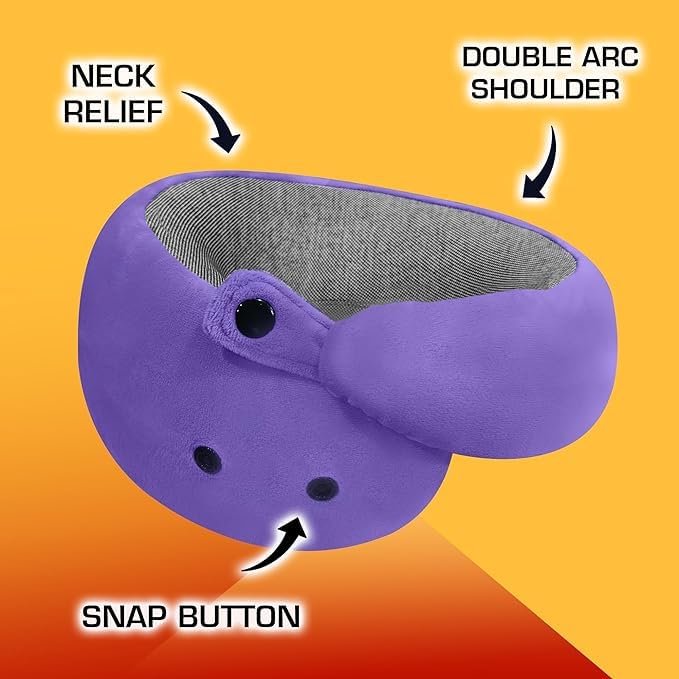 BigPlayer BigPlayer Premium Neck Pillow with Eye Mask and Carry Bag Neck Rest Air Pillow Travel Essential Car Pillow Flight and Travel Accessory Pillow for Neck Pain Relief - Image 2
