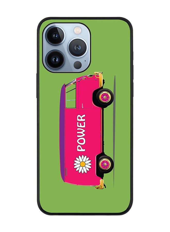 Stylizedd Rugged Black edge case for Apple iPhone 13 Pro Slim fit Soft Case Flexible Rubber Edges Anti Drop TPU Gel Thin Cover - Flower Power - Image 1