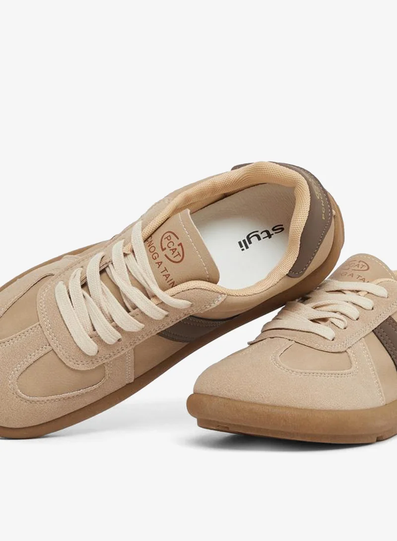 Styli  Panelled Lace Up Sneakers for Women | Best Price UAE