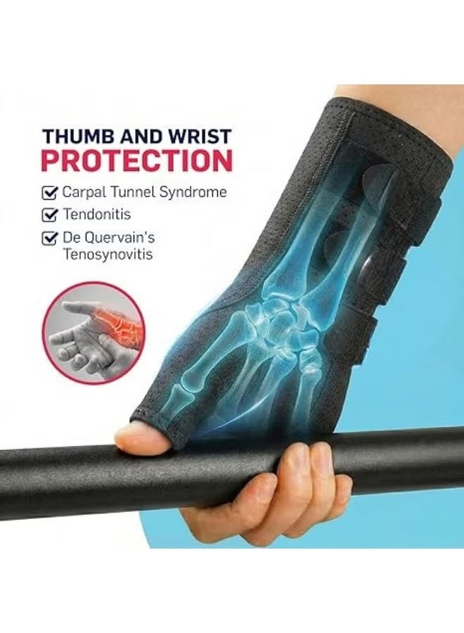 Carpal Tunnel Wrist Brace with Thumb Support, Adjustable Thumb Spica Splint for Daily Wrist Comfort and Stabilization (Universal Fit) - Image 1