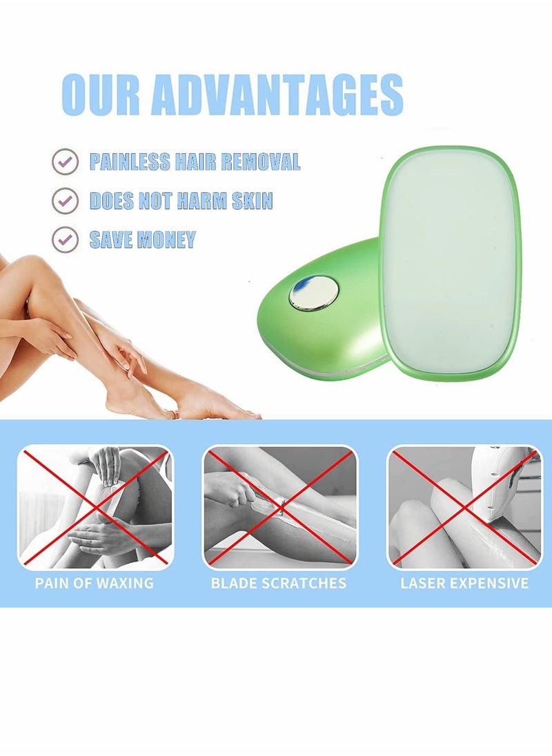 Excefore - Crystal Hair Eraser│Hair Removal Epilator Device with Nano-Crystalline Technology │ Painless Body, Arm and Leg Hair Remover│Ladies,Men, Razor Alternative Magic Shaver Hair Removal Stone - Image 1
