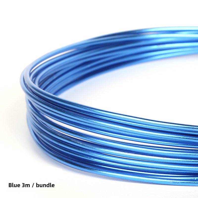 1mm-2.5mm Oxidized Colorful Aluminum Wire for DIY Crafts Blue 