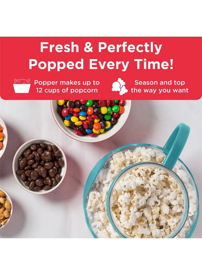 Ecolution Patented Micro-Pop Microwave Popcorn Popper with Temperature Safe Glass, 3-in-1 Lid Measures Kernels and Melts Butter, Made Without BPA, Dishwasher Safe, 3-Quart, Teal - Image 4