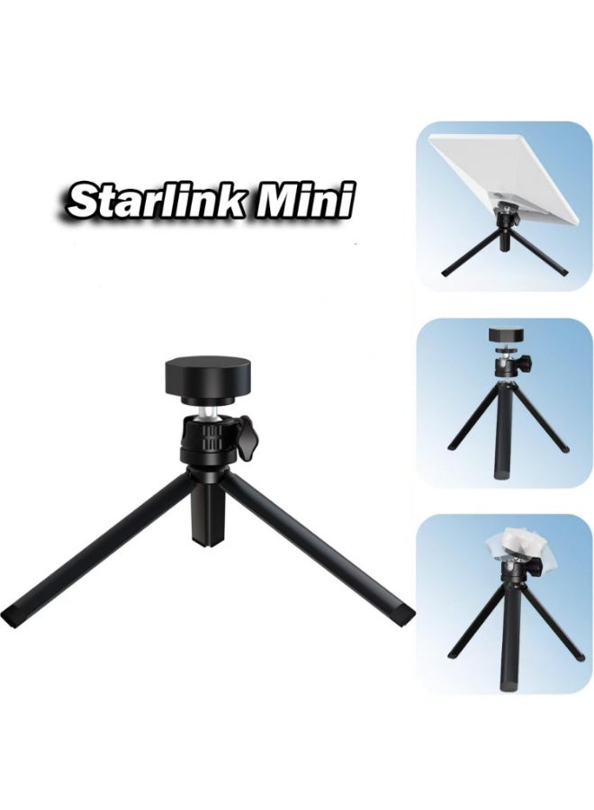 For Starlink Mini Tripod Stand, Aluminum Alloy Adjustable Mount with 360° Rotation, Portable and Easy Installation