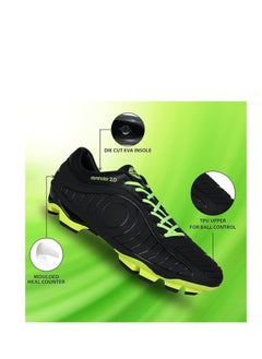 Nivia Dominator 2.0 Football Shoes (Black, 9 UK/ 10 US/ 43 EU) | Thermoplastic Polyurethane | Moulded Insole | Minimal Water Absorption/Water Proof  - Image 2