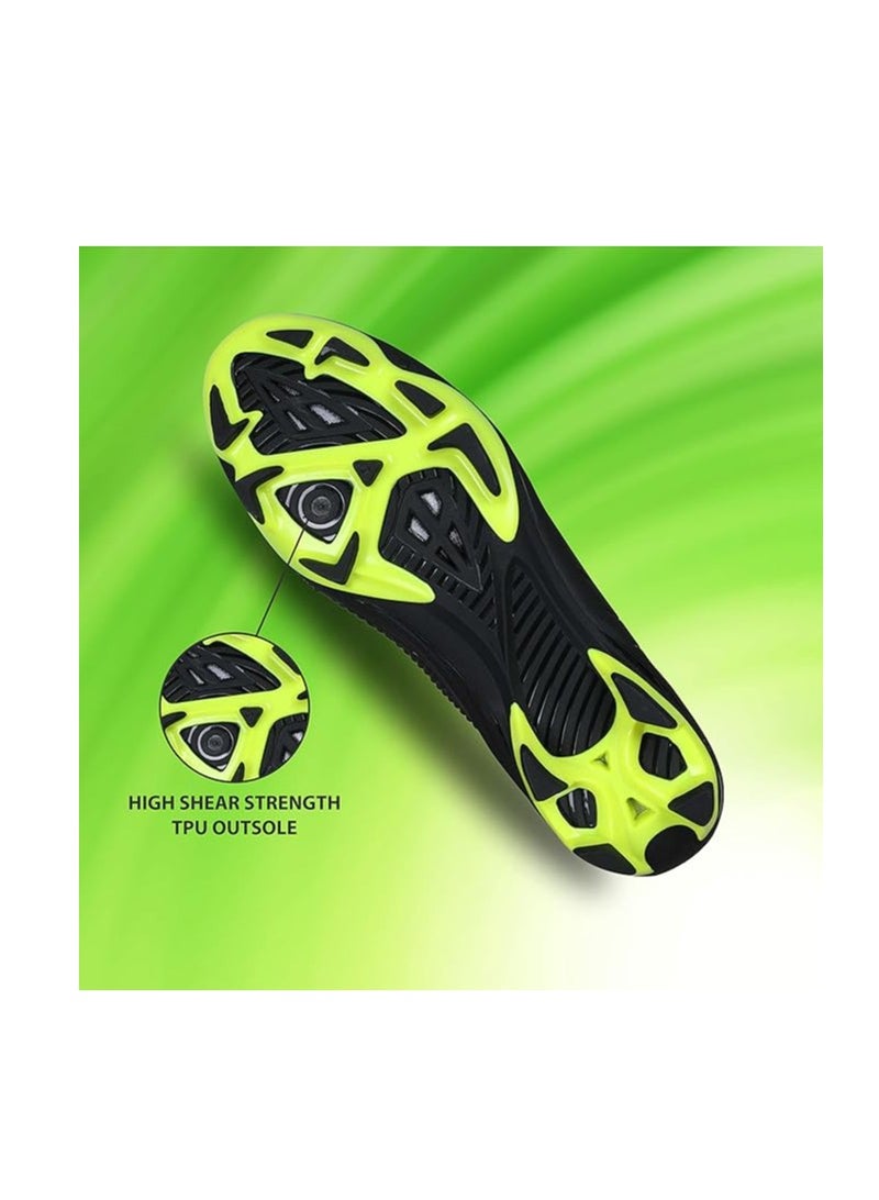 Nivia Dominator 2.0 Football Shoes (Black, 9 UK/ 10 US/ 43 EU) | Thermoplastic Polyurethane | Moulded Insole | Minimal Water Absorption/Water Proof - Image 3