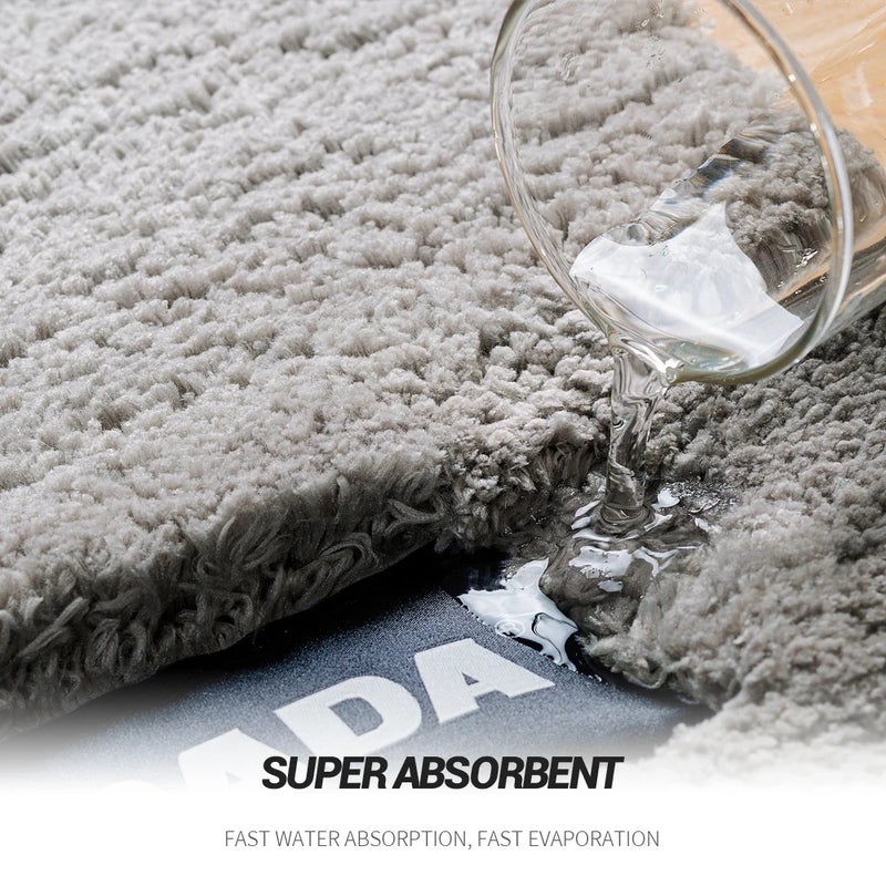 Y&D Modern Anti-Slip Bath Mat - Quick Drying Super Absorbent Polyester Bathroom Rug, Washable for Home/Hotel - Image 4