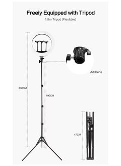 حلقة ضوئية ناعمة 18N 18 بوصة للتصوير الفوتوغرافي LED مع حامل ثلاثي القوائم - pzsku/Z72884F4760063DB8C82CZ/45/_/1685800396/2ecd4f17-4946-4863-b341-6ff088f2e398