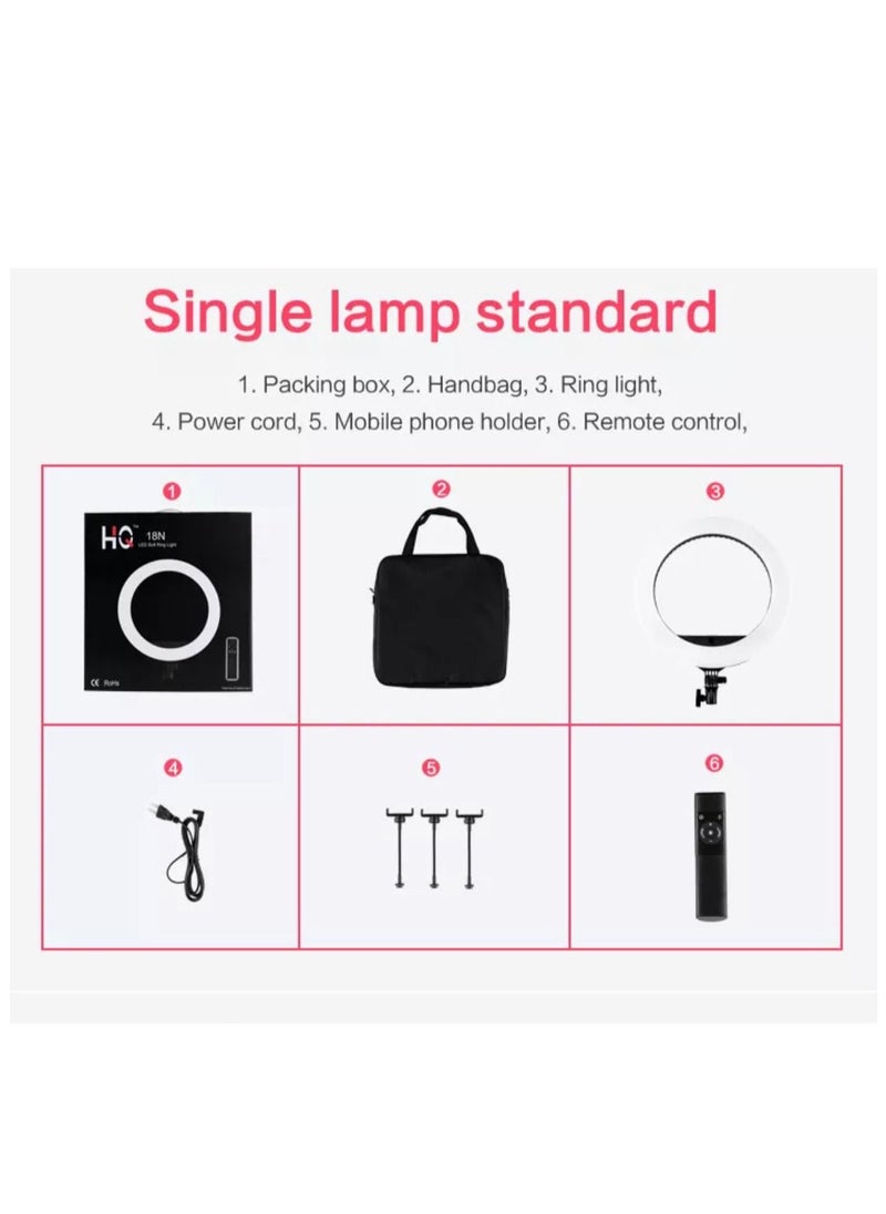 HQ 18N 18 Inch LED Photography Soft Ring Light With Tripod Stand  - Image 5