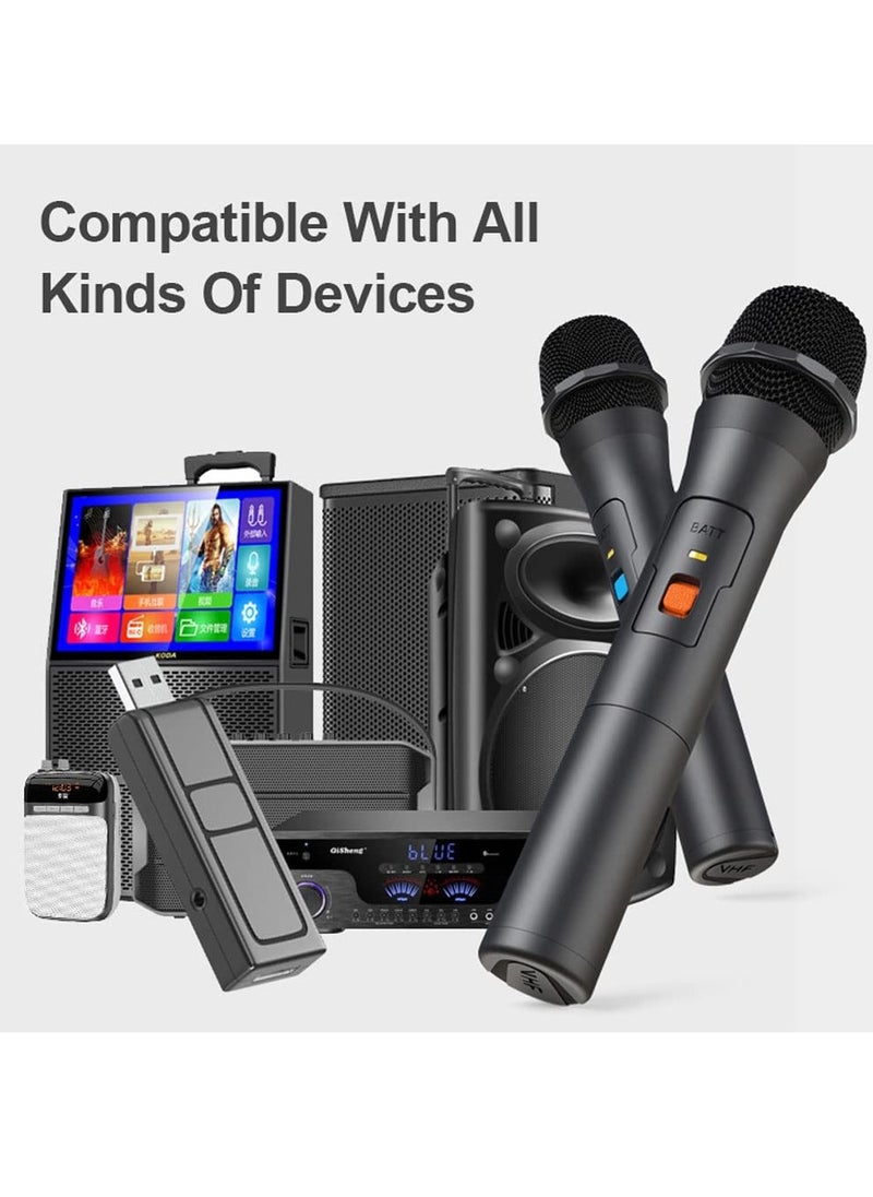 Flash Hawk - Wireless Microphone,Universal Handheld Karaoke Mic Speaker, Over 110 DB Outdoor Indoor Cordless Microphone System with USB Reciver for Singing,Karaoke,Speech,Wedding - Image 1