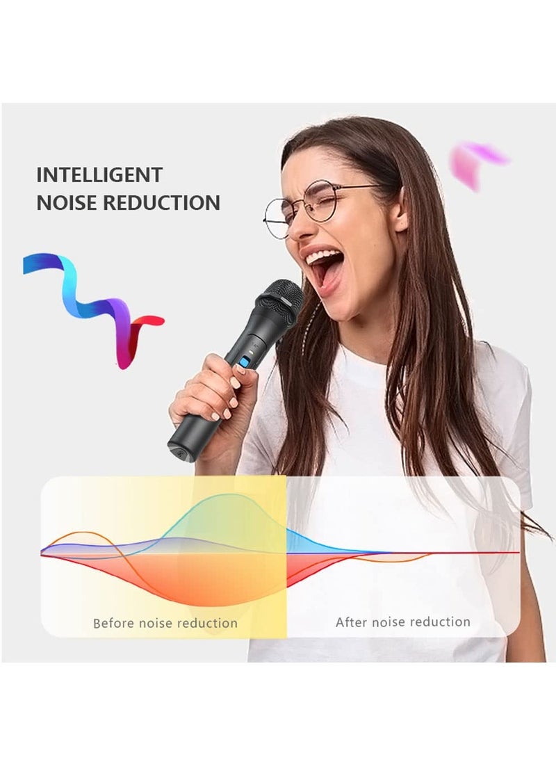 Flash Hawk - Wireless Microphone,Universal Handheld Karaoke Mic Speaker, Over 110 DB Outdoor Indoor Cordless Microphone System with USB Reciver for Singing,Karaoke,Speech,Wedding - Image 1