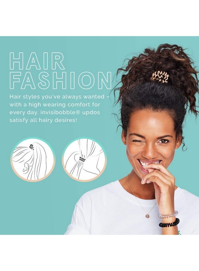 HP HIGH PROFILE Spiral Stretch Ponytail Holder Elastic Hair Tie Rubber Bands For Girls And Women Pack Of 6 (Black) - Image 5