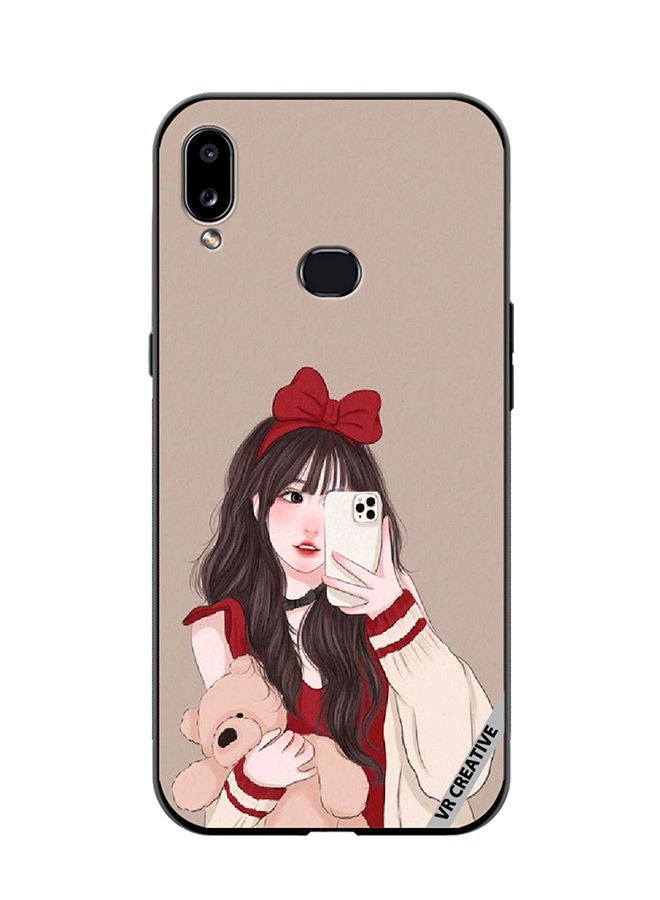 VR CREATIVE Protective Case Cover For Samsung Galaxy A10s Girl Holding Teddy Design Multicolour - Image 1