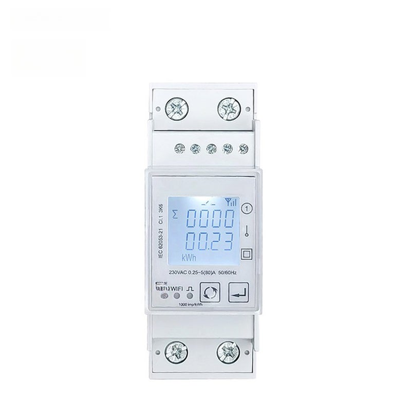 Tuya ZigBee Single-phase Intelligent Wireless Guide Rail Electric Meter for Bidirectional Solar Energy Consumption Measurement Voltage Current Power Detection Mobilephone APP Control Support for Time - Image 1