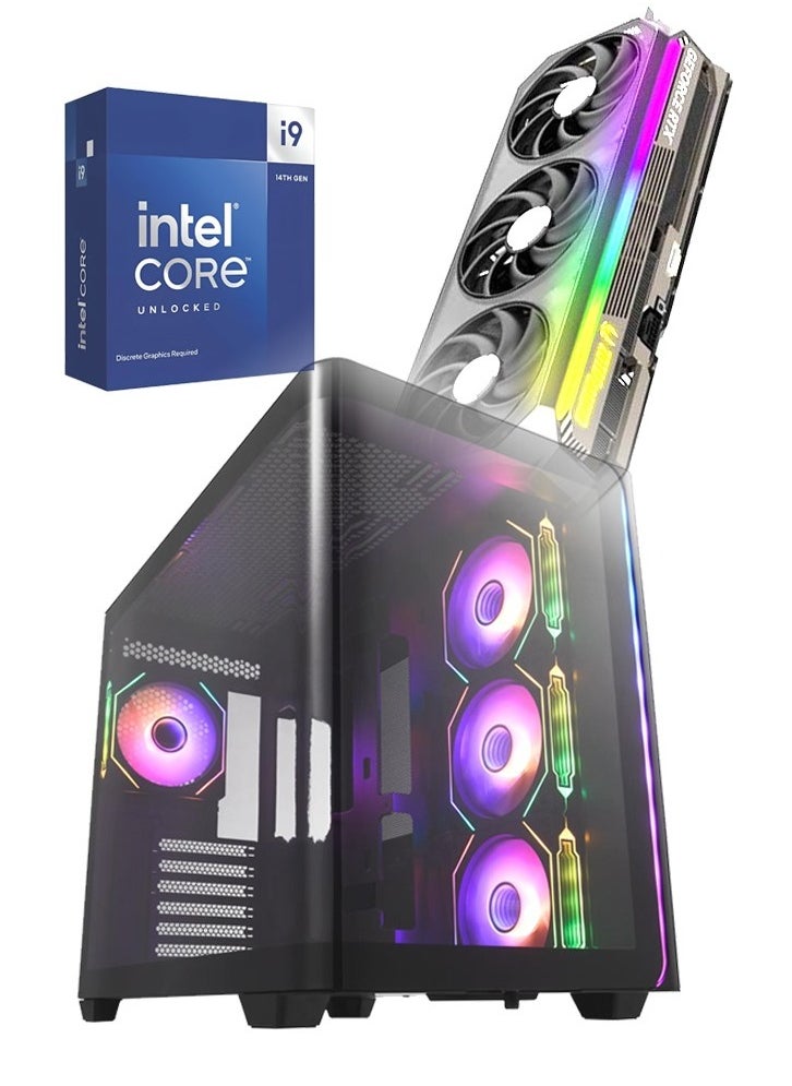 fsp - RTX 5070 TI Gaming PC - Intel core i9 Processor 14900K, 64GB DDR5 6000MHz RGB RAM, 2TB M.2 NVMe 7400mbps SSD, 360mm AIO Liquid Cooler, 1000W Platinum II PSU, WiFi-BT-Win11 Pro - Image 1