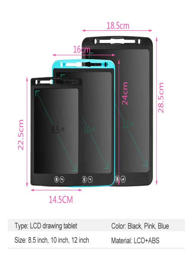 8.5 inch LCD Drawing Tablet Portable Digital Writing Pad LCD Colorful Screen Partial Erasable Drawing Pad with Stylus Pen Blue - Image 2