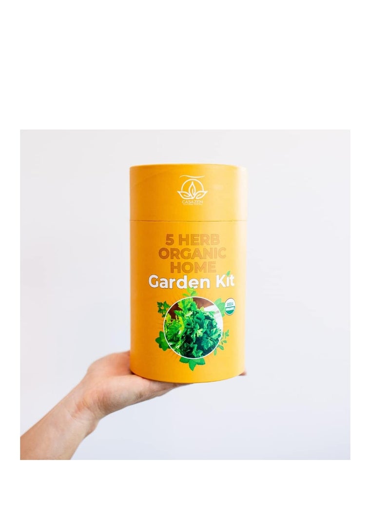 Generic CASAZEN Growing Kit Coriander, Chives, Parsley, Basil and Thyme Easy for Indoor Use - Image 1