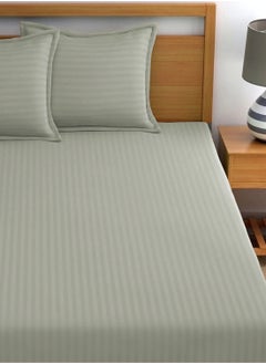 MAXQON 2-Set Fitted Bed Sheets +  Pillow Covers, King/Queen/Double/Single Sizes, Color Grey  - Image 5