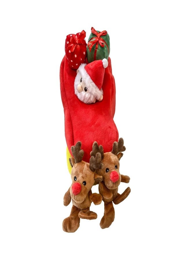 Midlee Santa Sleigh Find a Toy Christmas Dog Toy- Plush Burrow Interactive Hide & Seek Pet Holiday Toy - Image 2