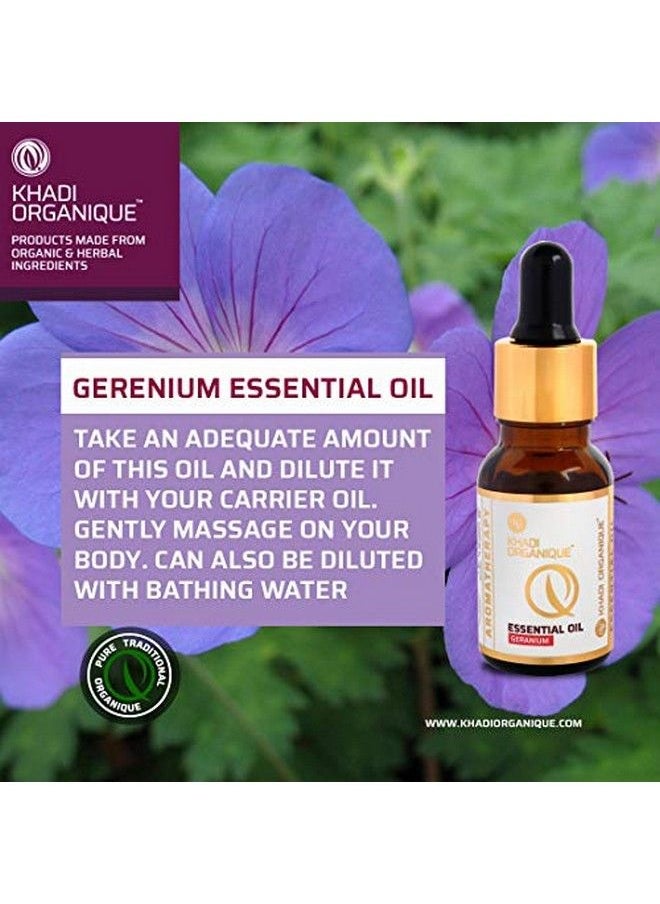 Khadi ORGANIQUE - Geranium Essential Oil15Ml - Image 1