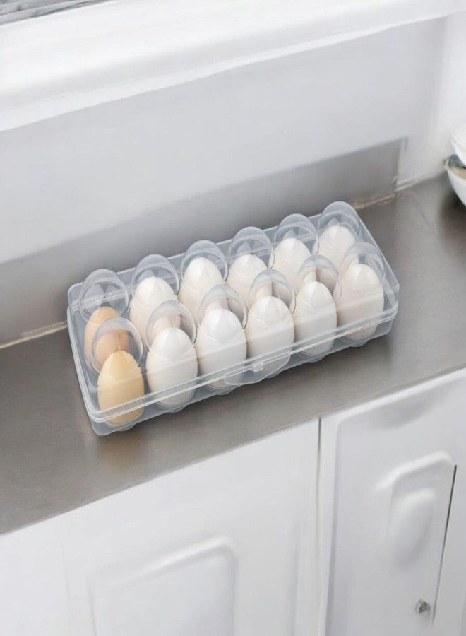 Arto 12 Grid Egg Box Egg Refrigerator Tray, Stackable Plastic Egg Containers for Fridge Kitchen (Multicolor) - Image 2