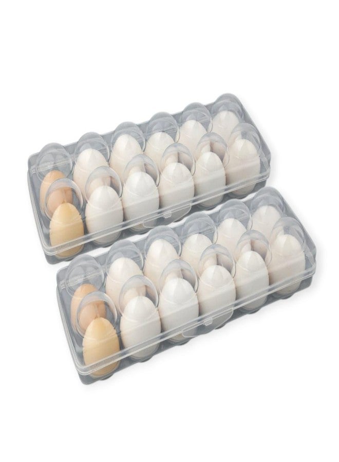 Arto 12 Grid Egg Box Egg Refrigerator Tray, Stackable Plastic Egg Containers for Fridge Kitchen (Multicolor) - Image 1