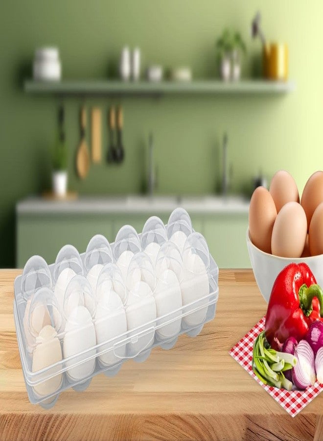 Arto 12 Grid Egg Box Egg Refrigerator Tray, Stackable Plastic Egg Containers for Fridge Kitchen (Multicolor) - Image 4