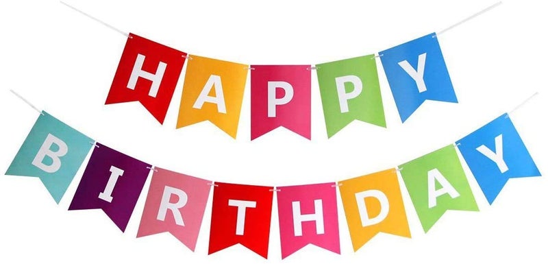 Beauenty Happy Birthday Banner Birthday Party Decorations Colorful Kids party celebration - Image 2