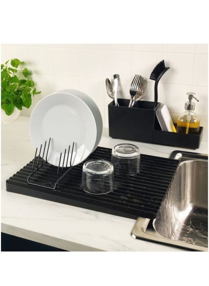 RINNIG Double Sided Dish Drainer Black 40x31centimeter - Image 2
