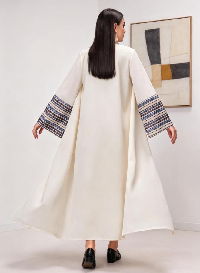 Take Two Beige Graphic Print A-Line Jalabiya - Image 5