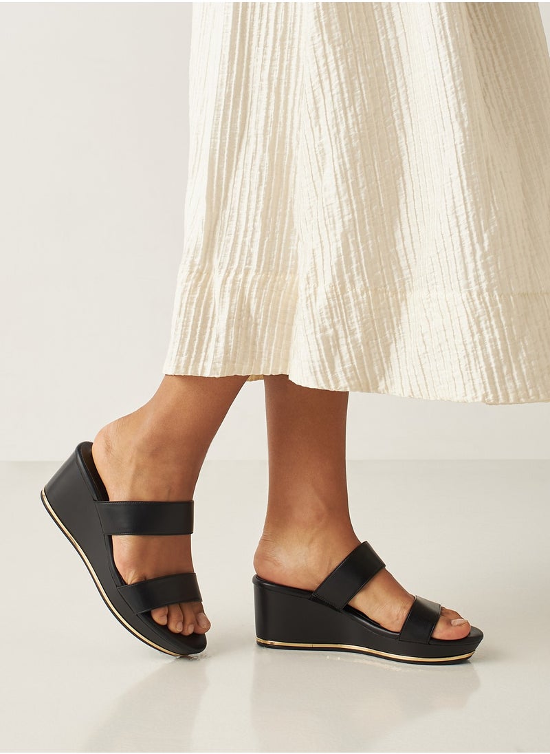 Le Confort - Womens Solid Sandal with Wedge Heels - Image 1