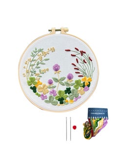 Generic Hand Embroidery Kit for Beginners,Flower Pattern, Art Craft Hand Sewing for Women Hoppy, Kids DIY  - Image 1