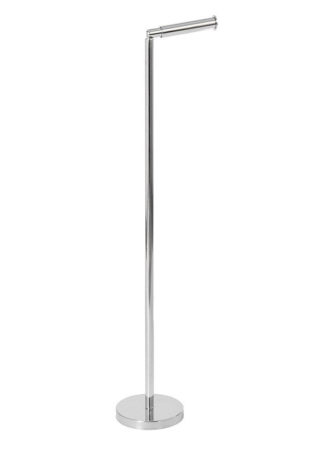 Bath Vida Toilet Paper Holder Freestanding Bathroom Stand, Stainless Steel/Metal - Image 2