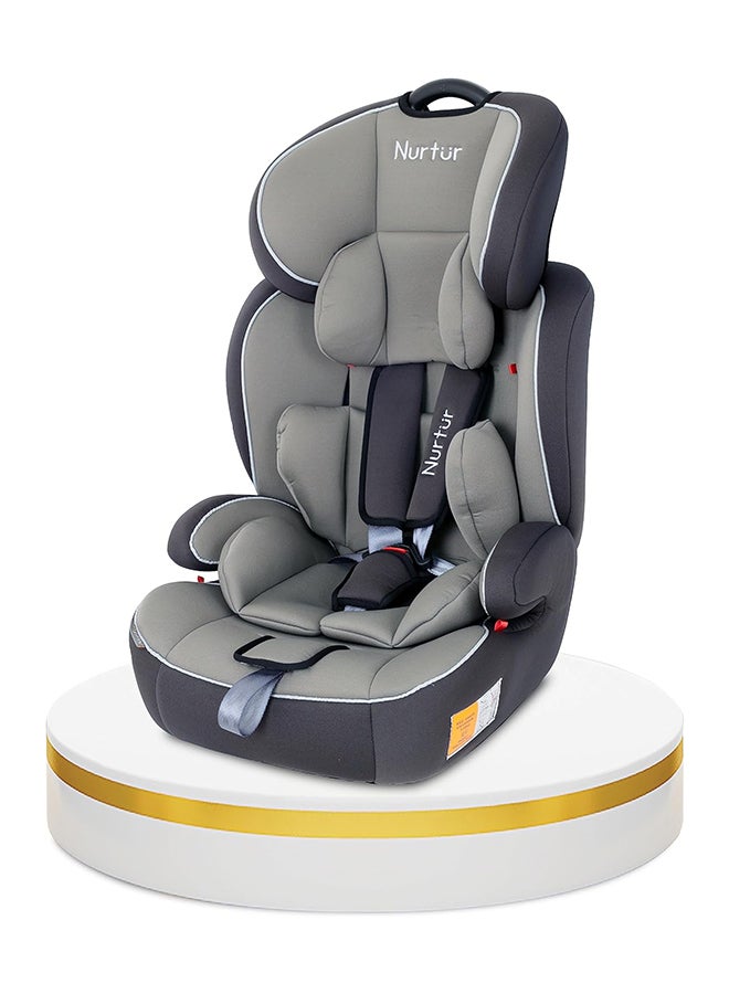 Nurtur All-in-one Ragnar Convertible Car Seat, ultra-slim design with Rear-Facing, Forward-Facing, and Belt-Positioning Booster (Group 1/2/3), Upto 36kg - Grey Multi - Image 2