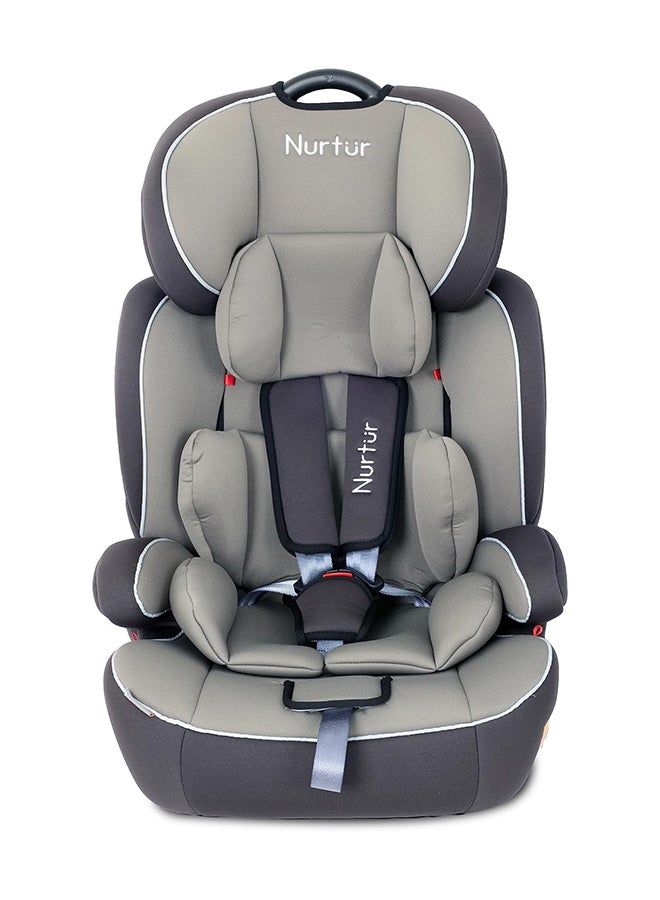 Nurtur All-in-one Ragnar Convertible Car Seat, ultra-slim design with Rear-Facing, Forward-Facing, and Belt-Positioning Booster (Group 1/2/3), Upto 36kg - Grey Multi - Image 1